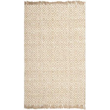 Safavieh 2 ft. 6 in. x 12 ft. Runner Traditional Natural and Ivory Natural Fiber Rug NF450A-212